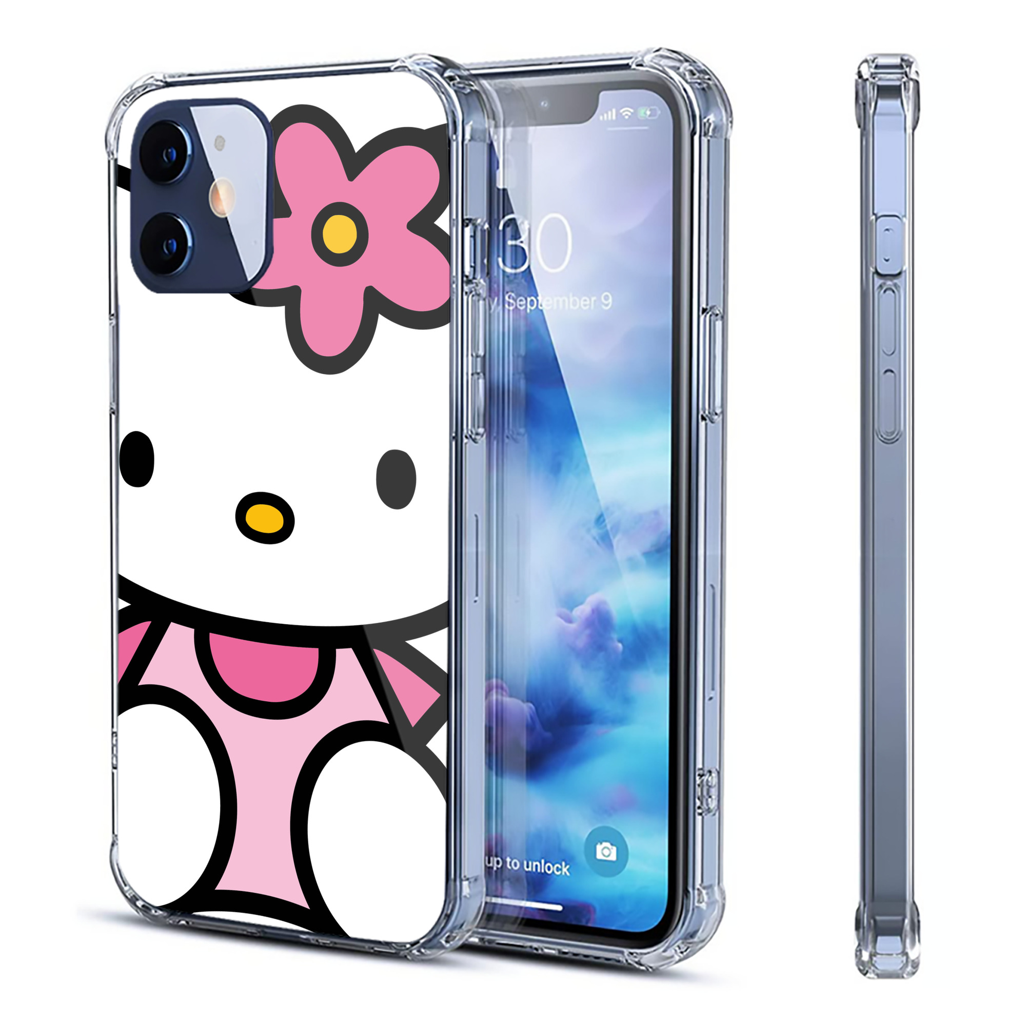（画像用） Hello Kitty ハローキティ 【iPhone 12シリーズ対応】透明スマホケース（クリアソフトケース）